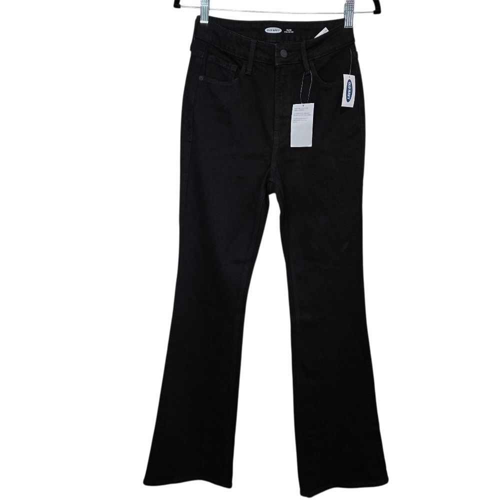 Old Navy Women's Flare Extra High Rise Jeans Black